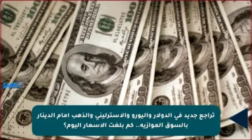 تراجع جديد في الدولار واليورو والاسترليني والذهب أمام الدينار بالسوق الموازية.. كم بلغت الأسعار اليوم؟